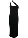 Courrèges "strap Biais 90's" Midi Dress In Black