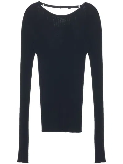 Courrèges Strap-detail Top In 黑色