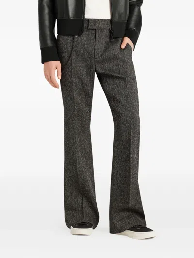 Courrèges Strap-detail Trousers In Black