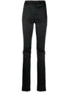Courrèges Strap Satin Trousers In Black
