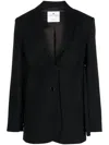 Courrèges Strap Single-breasted Blazer In Black
