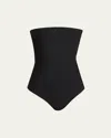 Courrèges Strapless Bustier Bodysuit In Black