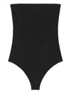 Courrèges Strapless Button-fastening Bodysuit In Black