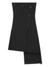 Courrèges Strapless Button-fastening Mini Dress In Black
