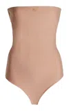 Courrèges Strapless Lingerie Jersey Bodysuit In Nude