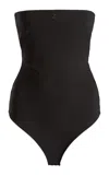 Courrèges Strapless Lingerie Jersey Top In Black