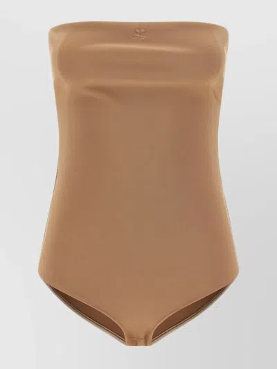 COURRÈGES STRAPLESS SEAMLESS BODYSUIT TOP