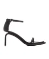 Courrèges Sandals With 85mm Heel And Rubber Sole In Black