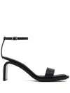 Courrèges Stream 70mm Sandals In 黑色