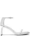 Courrèges Stream Mirror Sandals In Silver