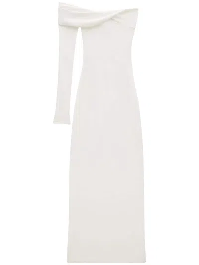 Courrèges Stretch-jersey Crepe Dress In White