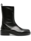 Courrèges Used Leather Chelsea Boots In Black