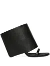 Courrèges Leather Wedge Mules In Black