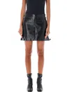 Courrèges Multi Sangle Vynil Mini Skirt In Black