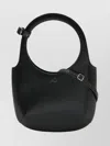 Courrèges Structured Shoulder Bag Adjustable Strap In Black