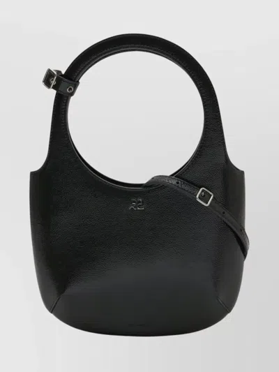 COURRÈGES STRUCTURED SHOULDER BAG ADJUSTABLE STRAP