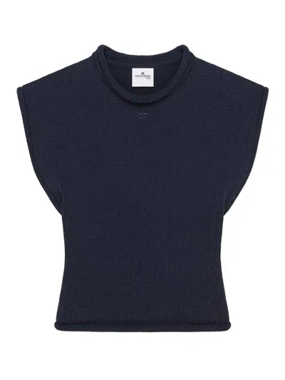 COURRÈGES COTTON KNIT SLEEVELESS