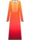 Courrèges Gradient Sunset Second-skin Dress In I003_degrade Sunset