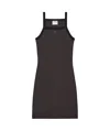 Courrèges Contrast Cotton Jersey Mini Dress In Black
