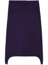 Courrèges Suspenders Midi Twill Skirt In Purple
