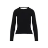Courrèges Rib Knit Sweater With Bare Shoulders