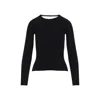Courrèges Lingerie Strap Rib Knit Sweater In Black