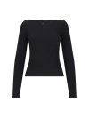 Courrèges Lingerie Strap Rib Knit Sweater In Black