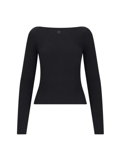 Courrèges Sweater In Black