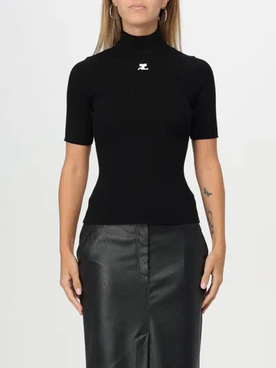 COURRÈGES SWEATER COURRÈGES WOMAN COLOR BLACK,F88540002