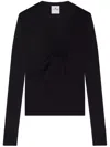 Courrèges Twist-detailing Shirt In Black