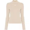 Courrèges Reedition Ribbed-knit Mockneck Sweater