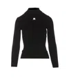 Courrèges Courreges Women Reedition Knit Long Sleeves Top In Black