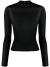 Courrèges Black High Neck Top