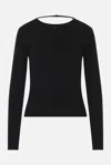 Courrèges Double Pocket Collared Shirt With Cuffed Sleeves In Black