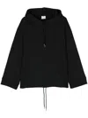 Courrèges Drawstring Hoodie In Black