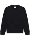 Courrèges Crewneck Sweater With Ribbed Cuffs And Hem In Black