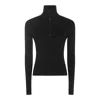 Courrèges Zipped Mockneck Sweater In Black