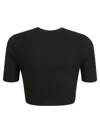 Courrèges Crop Top In Cotton In Black