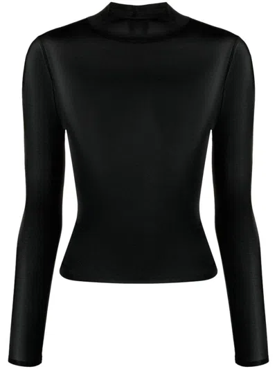 Courrèges Black High Neck Top