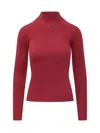 Courrèges Solar Sweater In Grenat