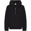 Courrèges Zipped Fleece Hoodie In Black