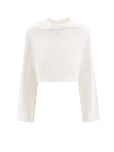 Courrèges Sweatshirt In Heritage White
