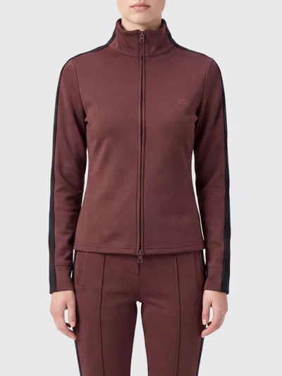 Courrèges Logo-embroidered Jersey Jacket In Burgundy