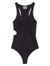 Courrèges Twist Swimsuit In Black