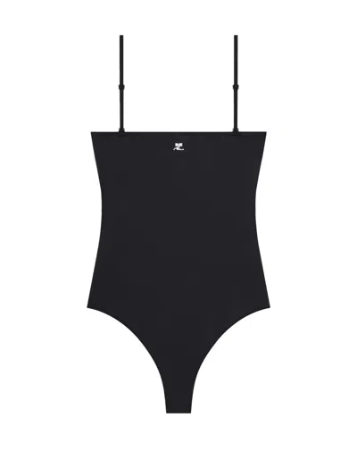 Courrèges Heritage One-piece Swimsuit In Black