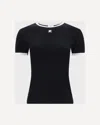 Courrèges Courreges Women Signature Contrast T-shirt In Black