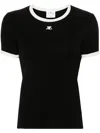 Courrèges Milano Open Back Long Sleeve Bodysuit In Black
