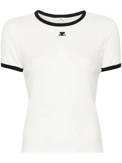 COURRÈGES SIGNATURE CONTRAST T-SHIRT