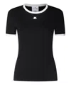 Courrèges Milano Open Back Long Sleeve Bodysuit In Black