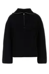 Courrèges Courreges Pre Zipped Wool Sweater In Black